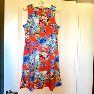 Tommy Bahama Darcy Manta Bay Flounce Dress Size L